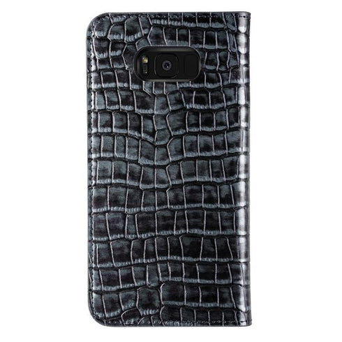 VRS Design Samsung Galaxy S8 Case Croco Diary Genuine Leather