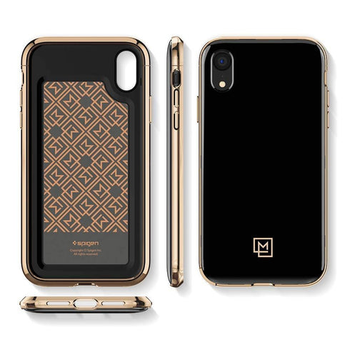 Spigen iPhone XR case cover La Manon Etui - Gold Black