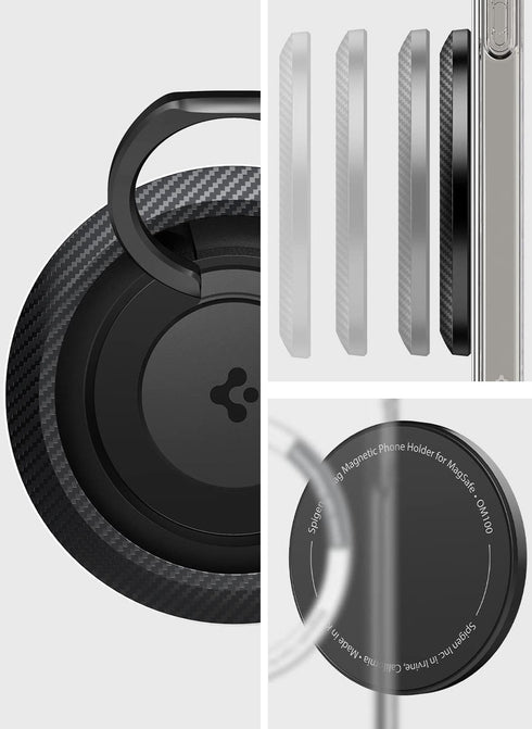 Spigen O-Mag Ring (MagFit) Magnetic Phone Holder with Kickstand