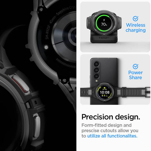 Spigen Samsung Galaxy Watch 5 PRO (45mm) Band with Case Rugged Armor PRO