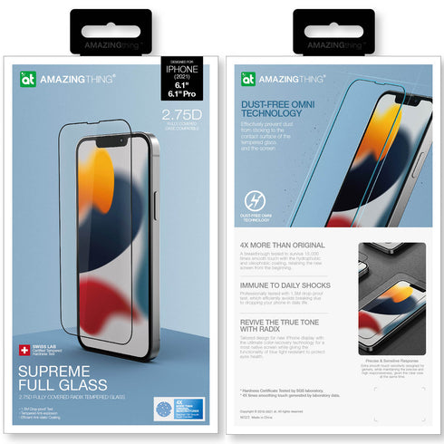 Amazing Thing iPhone 13 / iPhone 13 PRO Supreme Glass Screen Protector Full Cover