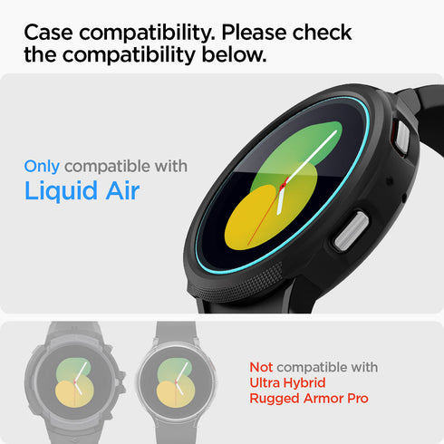 Spigen Samsung Galaxy Watch 5 / Galaxy Watch 4 (44mm) Tempered Glass Screen Protector GLAStR EZ Fit