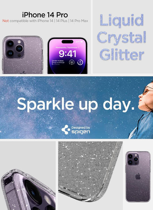 Spigen iPhone 14 PRO Case Liquid Crystal Glitter