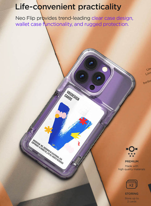 VRS Design iPhone 14 PRO Case Neo Flip
