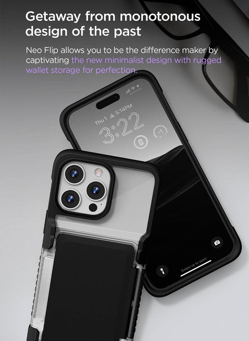 VRS Design iPhone 14 Pro MAX Case Neo Flip