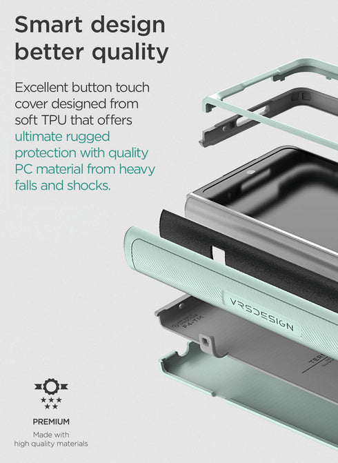 VRS Design Samsung Galaxy Z Fold 4 Case Terra Guard Modern
