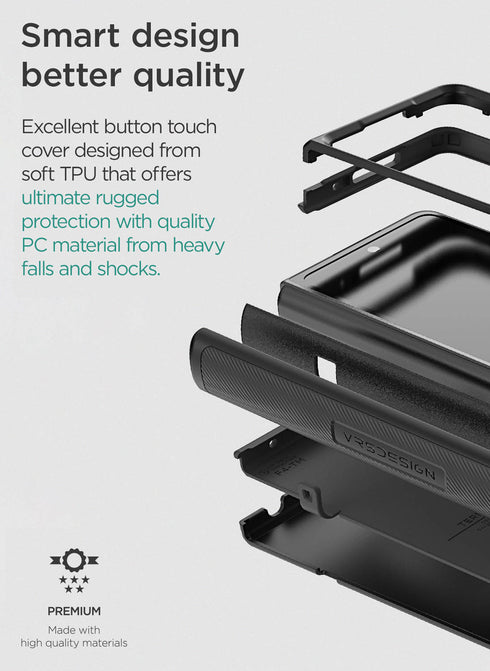 VRS Design Samsung Galaxy Z Fold 4 Case Terra Guard Modern