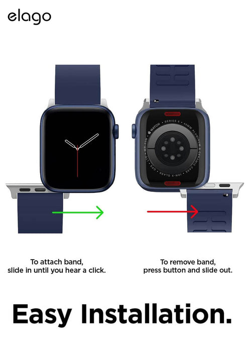 elago Apple Watch Band (44/42mm) Fluoro Rubber Strap