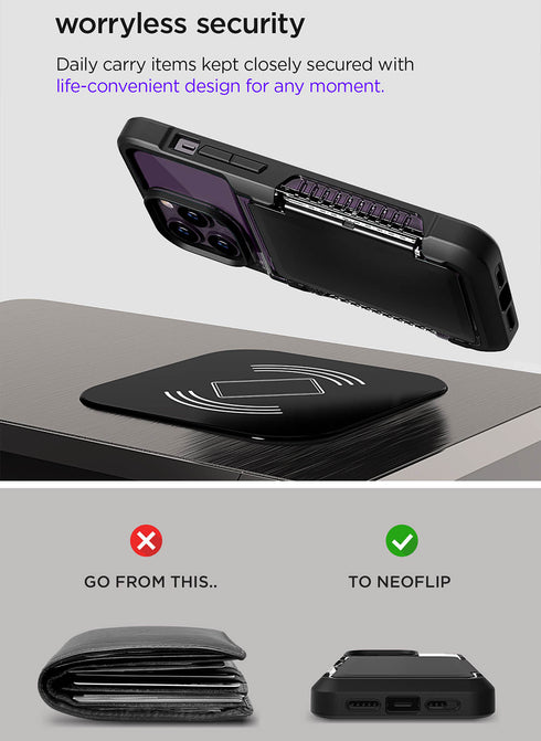 VRS Design iPhone 14 Pro MAX Case Neo Flip