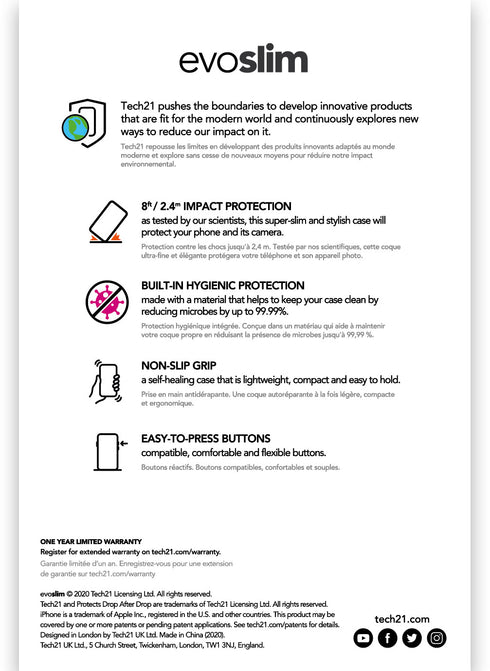 Tech21 iPhone 12 Pro MAX Case Evo Slim