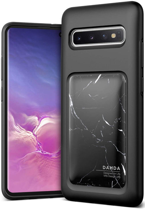 VRS Design Samsung Galaxy S10 PLUS case cover Damda High Pro Shield - Black Marble