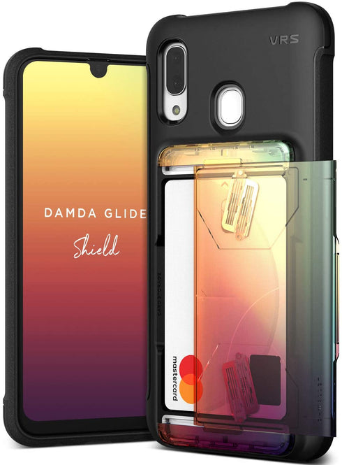 VRS Design Samsung Galaxy A30 case cover Damda Glide Shield - Solid Orange Purple