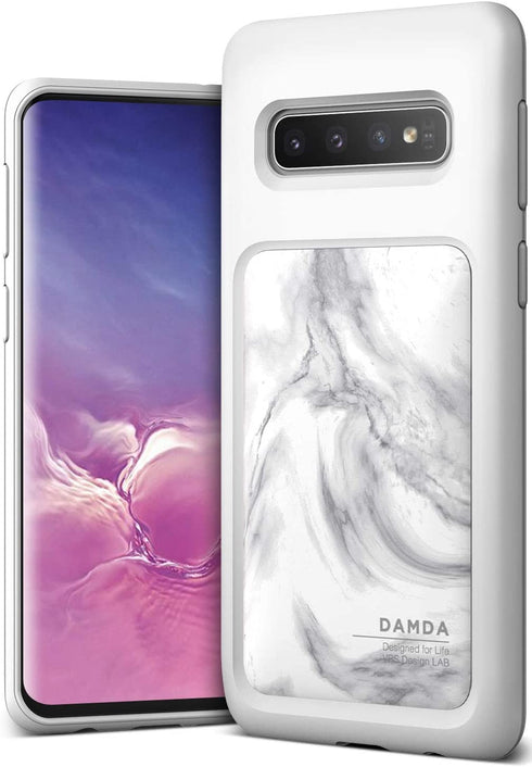 VRS Design Samsung Galaxy S10 case cover Damda High Pro Shield - White Marble