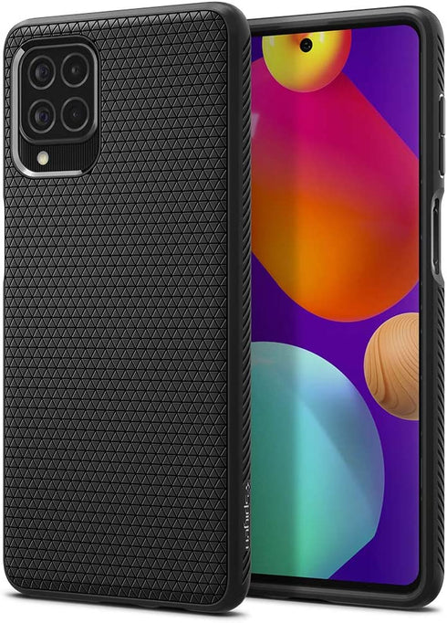 Spigen Galaxy M62 case cover Liquid Air - Matte Black