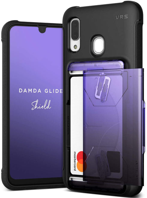 VRS Design Samsung Galaxy A30 case cover Damda Glide Shield - Solid Purple Black