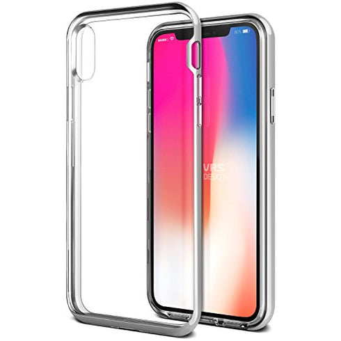 VRS Design iPhone X case cover Crystal Bumper - Silver