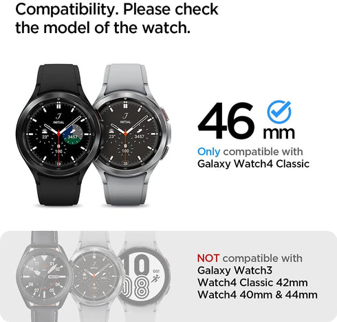 Spigen Samsung Galaxy Watch 4 Classic (46mm) GLAStR EZ Fit Tempered Glass Screen Protector