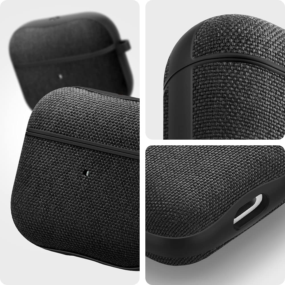 Spigen Classic Fit Designed for AirPods 3rd Generation Case with Keychain, Premium Fabric AirPods 3 Case (2021) - Black