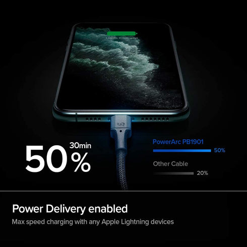 Spigen PowerArc ArcWire USB-C to Lightning Cable (3.3m)