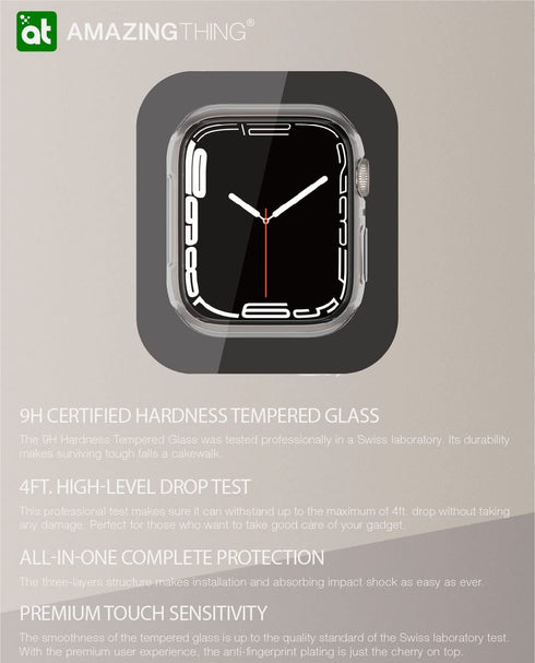 Amazing Thing Apple Watch (41mm) Case Marsix w/ built in Screen Protector