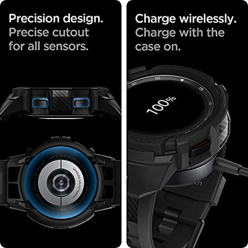 Spigen Samsung Galaxy Watch 4 Classic (42mm) Band with Case Rugged Armor PRO