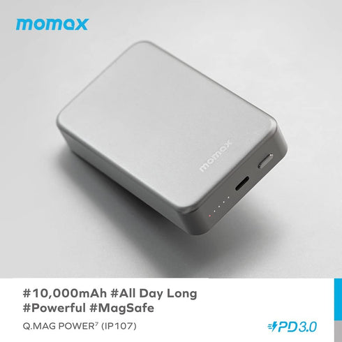 Momax Q.Mag Power7 (10000 mAh) Magnetic Wireless Power Bank / MagSafe Battery Pack