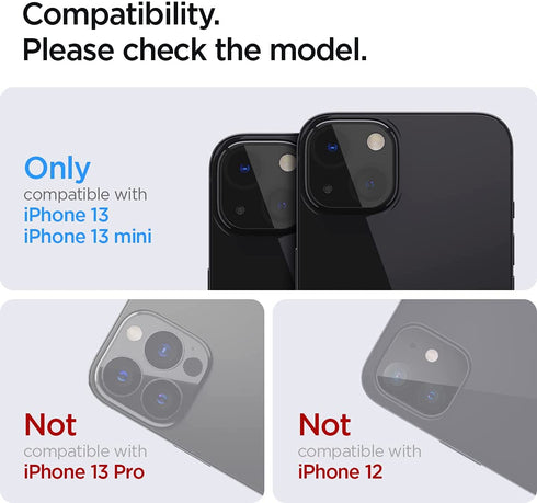 Spigen iPhone 13 and iPhone 13 Mini Camera Lens Screen Protector GLAStR Optik
