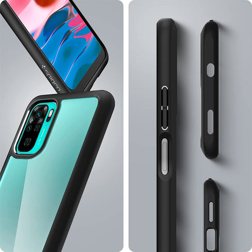 Spigen Xiaomi Redmi Note 10S and Redmi Note 10 case cover Ultra Hybrid - Matte Black