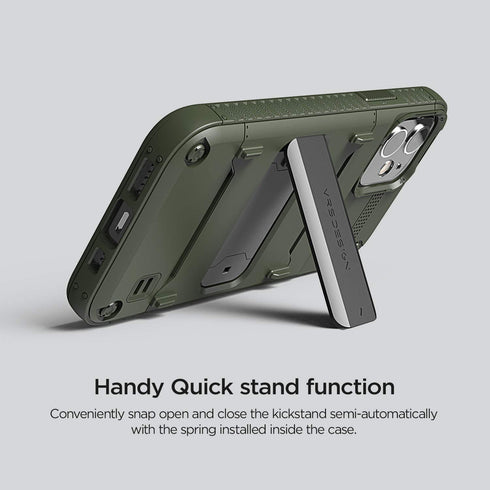 VRS Design iPhone 12 Pro and iPhone 12 Case Quick Stand