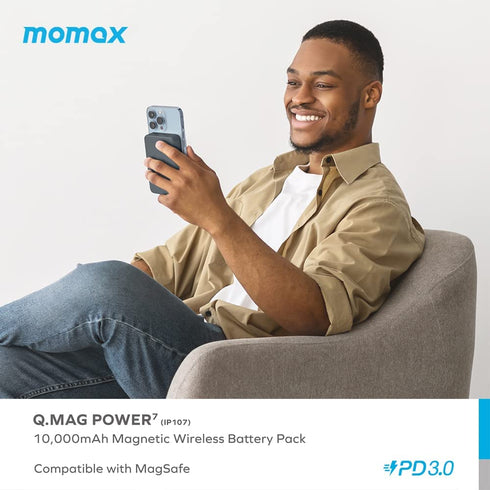 Momax Q.Mag Power7 (10000 mAh) Magnetic Wireless Power Bank / MagSafe Battery Pack