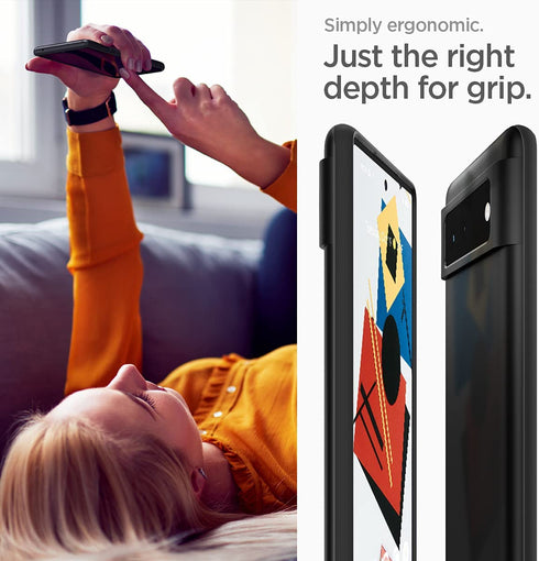 Spigen Google Pixel 6 case cover Thin Fit - Black