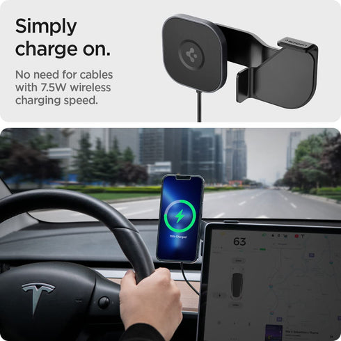 Spigen Tesla Model 3/Y/X/S OneTap Pro Fast Wireless Charging Car Mount (MagSafe)