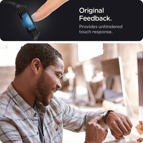 Spigen Samsung Galaxy Watch 4 Classic (46mm) GLAStR EZ Fit Tempered Glass Screen Protector