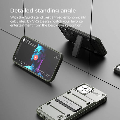 VRS Design iPhone 12 Pro and iPhone 12 Case Quick Stand