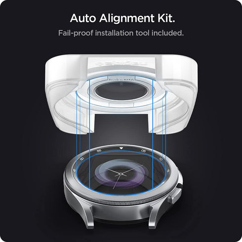 Spigen Samsung Galaxy Watch 4 Classic (42mm) / Galaxy Watch 3 (41mm) GLAStR EZ Fit Tempered Glass Screen Protector