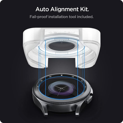 Spigen Samsung Galaxy Watch 4 Classic (46mm) GLAStR EZ Fit Tempered Glass Screen Protector
