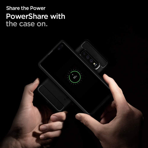 Spigen Samsung Galaxy S10 PLUS case cover Rugged Armor - Matte Black