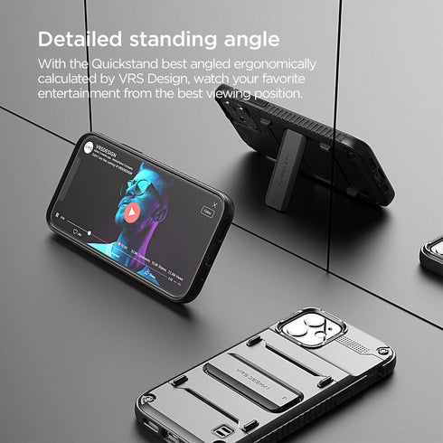 VRS Design iPhone 12 Pro and iPhone 12 Case Quick Stand