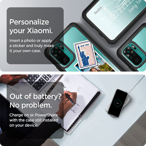 Spigen Xiaomi Redmi Note 10S and Redmi Note 10 case cover Ultra Hybrid - Matte Black