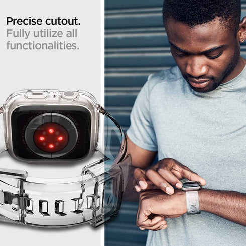 Spigen Apple Watch Band with Case Series (45/44mm) Liquid Crystal PRO