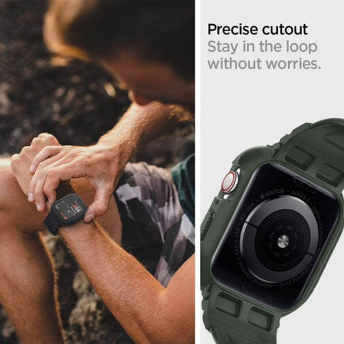 Spigen Apple Watch (45/44mm) Band with Case Rugged Armor PRO