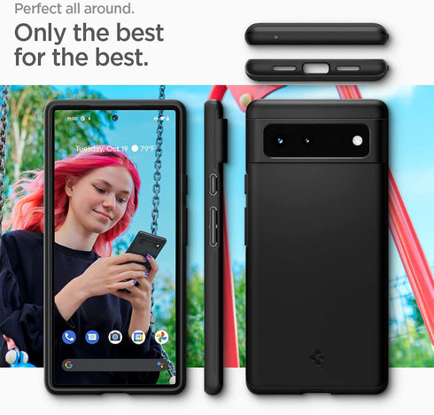 Spigen Google Pixel 6 case cover Thin Fit - Black