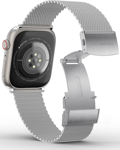 Amazing Thing Apple Watch (45/44/42mm) Band Titan Metal Milanese