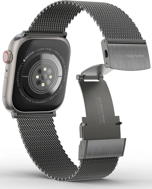 Amazing Thing Apple Watch (45/44/42mm) Band Titan Metal Milanese