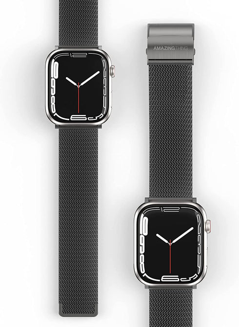 Amazing Thing Apple Watch (45/44/42mm) Band Titan Metal Milanese