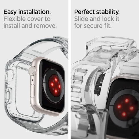 Spigen Apple Watch Band with Case Series (45/44mm) Liquid Crystal PRO