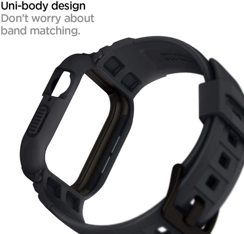 Spigen Apple Watch (45/44mm) Band with Case Rugged Armor PRO